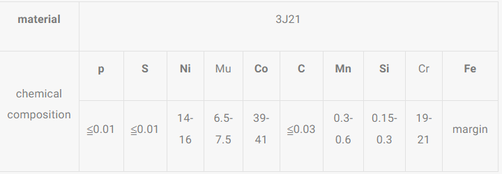 3J21 precision alloy
