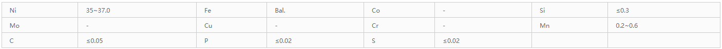 Chemical composition of 4J36 precision alloy